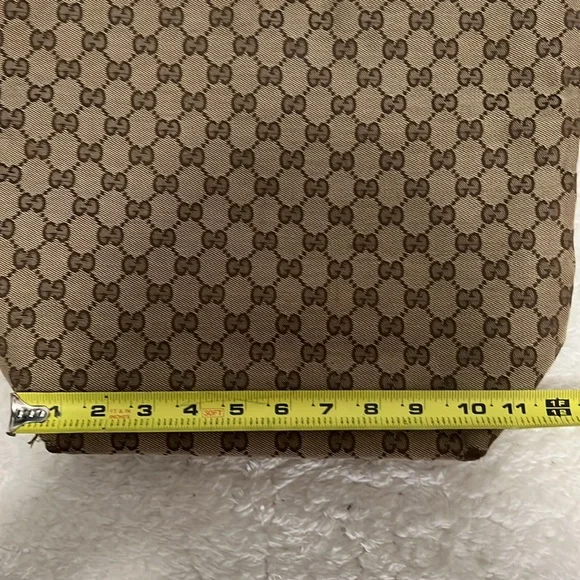 Authentic Gucci Brown and Black Monogram Tote Bag - Picture 11 of 12